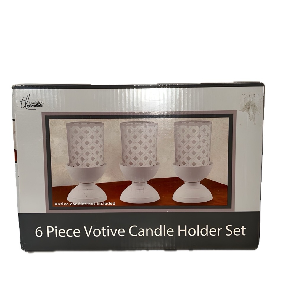 True Living Essentials 6 Piece Votive Candle Holder Set